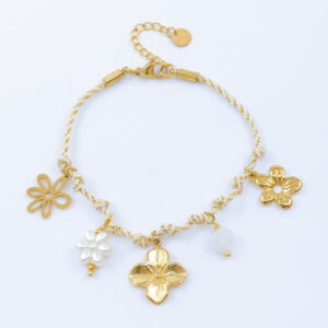 Bracelet charms cordon tressé