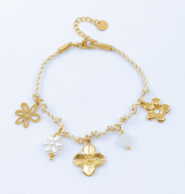 Bracelet charms cordon tressé