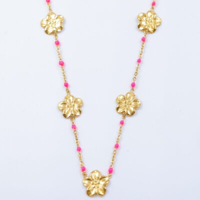 collier étoiles et perles