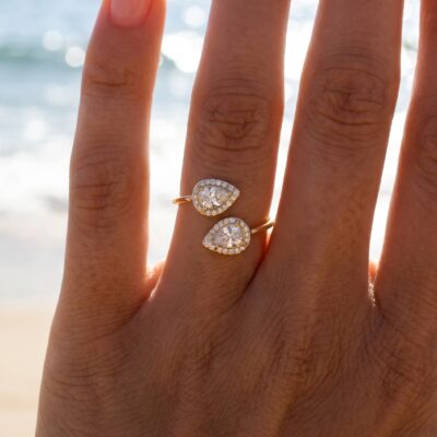 Bague Mila – Toi et Moi Diamantée