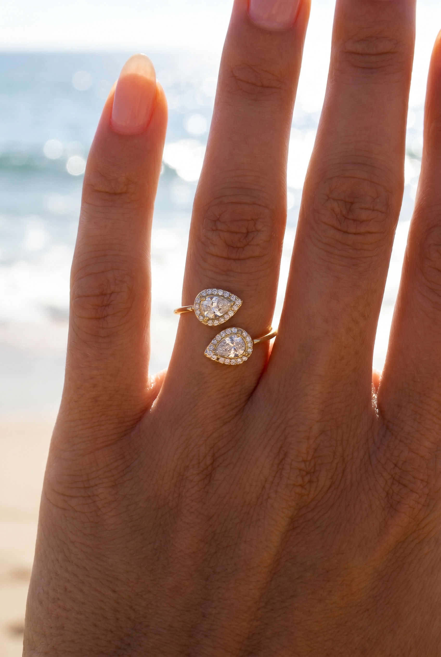 Bague Mila – Toi et Moi Diamantée