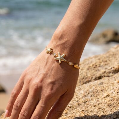 Bracelet Aya – Charms tortue étoile de mer