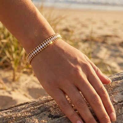 Bracelet Ilana – double rang scintillant zirconium