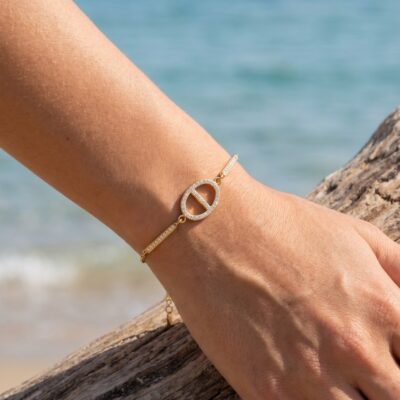 Bracelet Lyana – maillon pavé de strass et barrettes