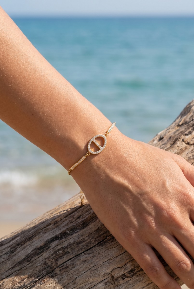 Bracelet Lyana – maillon pavé de strass et barrettes